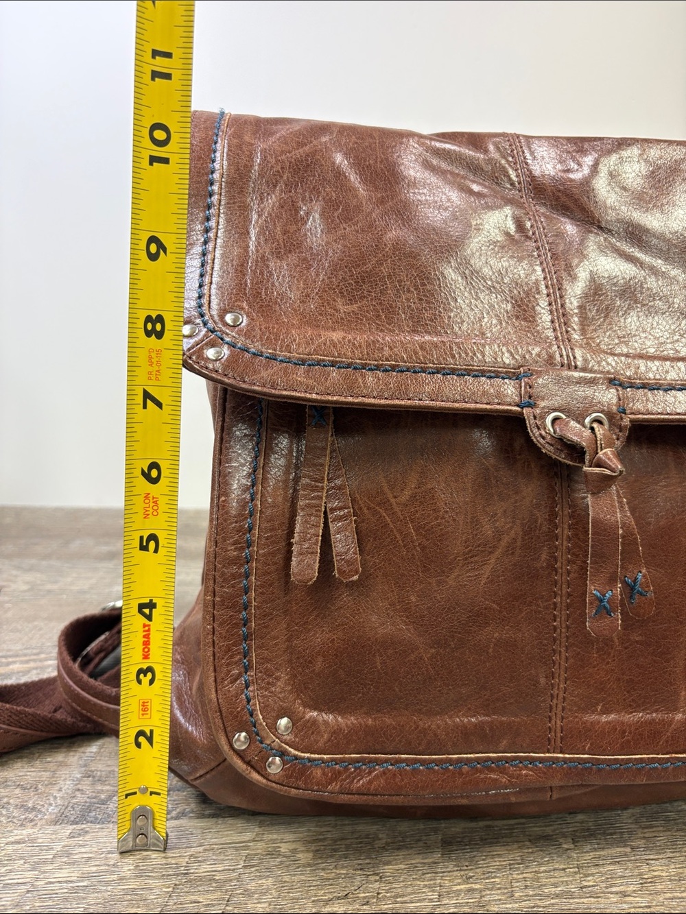 The Sak Brown Leather Convertible Backpack Crossbody Bag - Picture 13 of 14